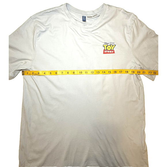 Disney Pixar Toy Story Shirt Mens Large Blue Short Sleeve Logo Graphic Movie Tee - Picture 4 of 6